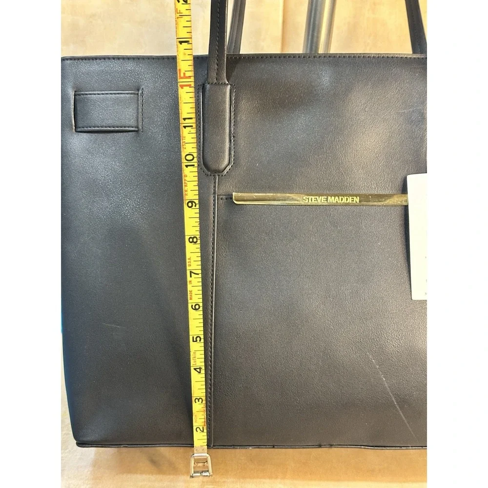 Steve Madden Satchel Handbag Tote MSRP 108.00. Black Bdiggs Computer Tote‎